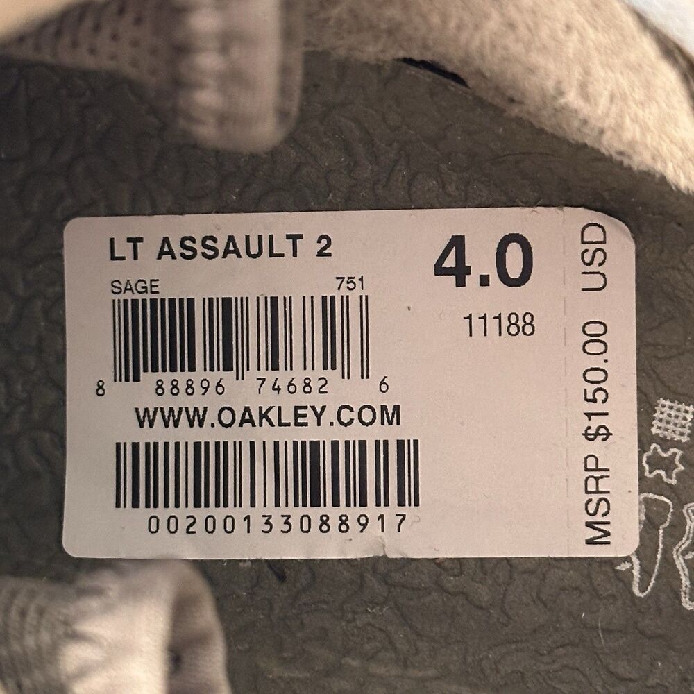 Oakley Assault 2 Tactical boots, Sage, Boys size 4, new without box, MRSP $150 - Picture 3 of 8